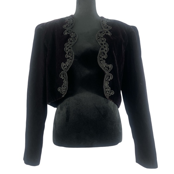 David Rose cropped vintage bolero, Black, Large - Picture 3 of 7